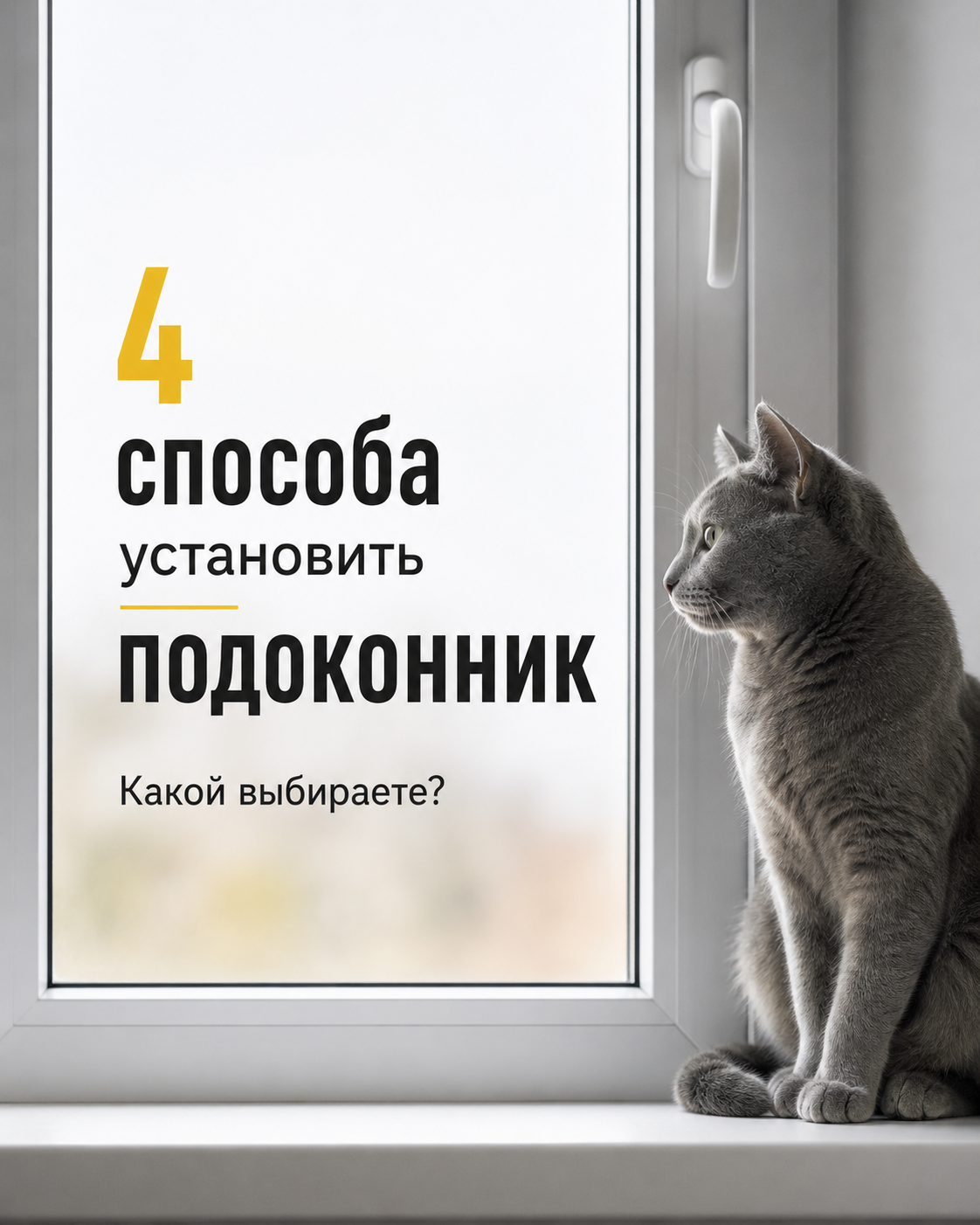 Подоконник из искусственного камня: 4 способа установить так, чтобы простоял 15 лет