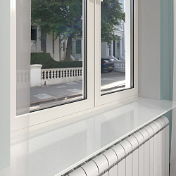 Подоконник Белый кварц