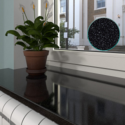 Подоконник Черный гранит