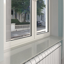 Подоконник Серебристый кварц