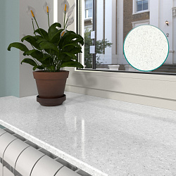 Подоконник Белый гранит